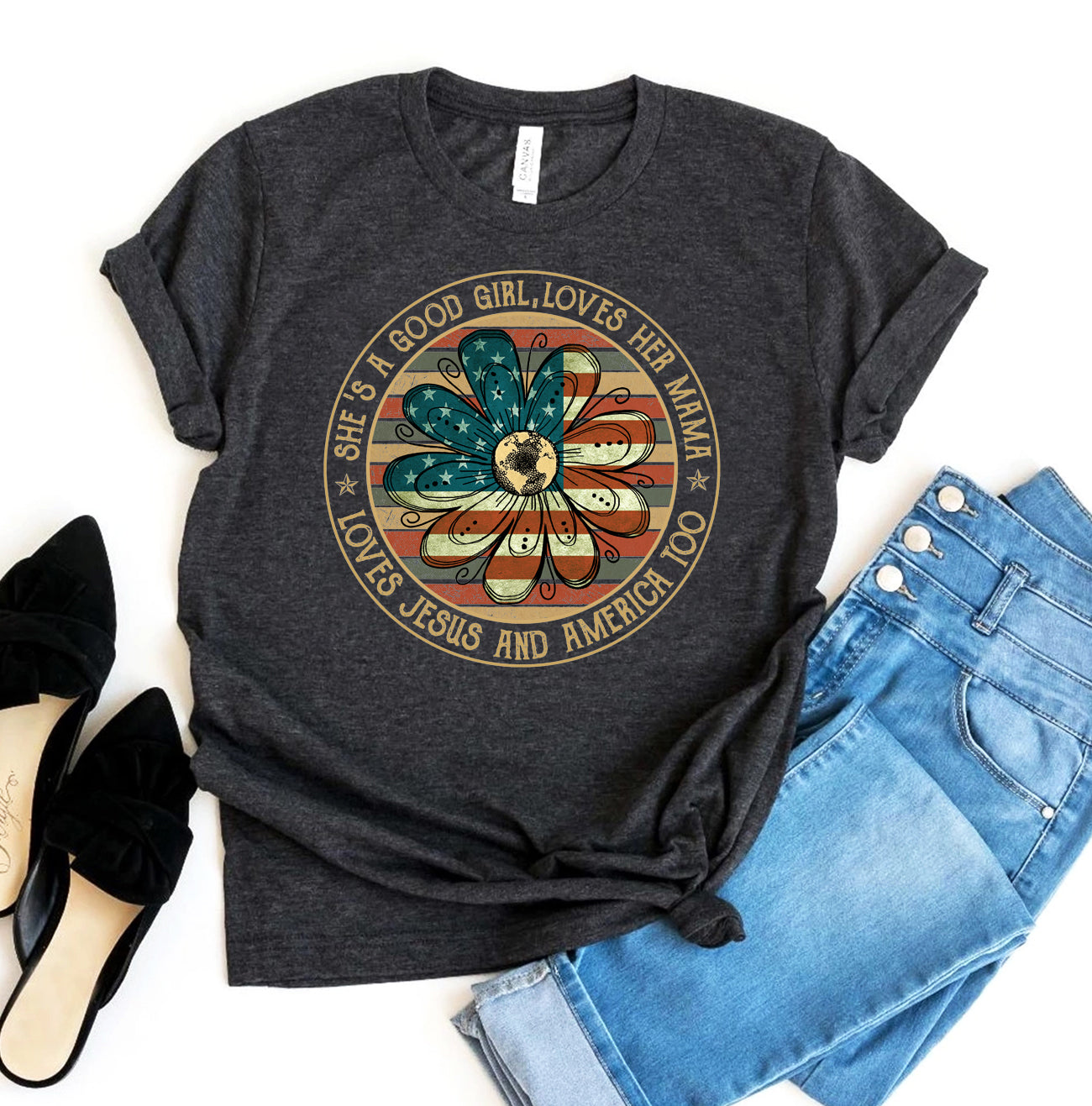 She Loves Jesus And America Too T-shirt